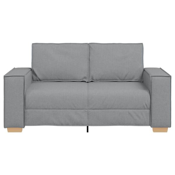 vidaXL Divano a 2 posti Grigio chiaro 160x78x84 cm in tessuto