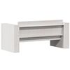 vidaXL Divano Giardino 2 Posti Bianco 134x60x62 cm Legno Massello Pino