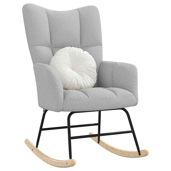 vidaXL Sedia a Dondolo Grigio Nuvola in Tessuto