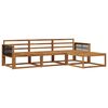 vidaXL Set di divani da esterno 4 pz Naturale Legno di Acacia Massello