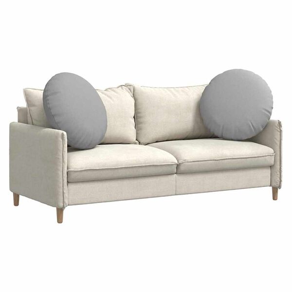 vidaXL Cuscini per Seduta 2 pcs Grigio Nuvola Ø60 x 21 cm Tessuto