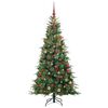 vidaXL Albero di Natale Artificiale con Rami Pieghevoli Verde 180 cm