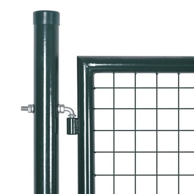 vidaXL Cancello per recinzione doppio in acciaio rivestito a polvere