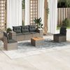 vidaXL Set Divano da Giardino 6 pz con Cuscini Grigio in Polyrattan