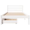 vidaXL Letto senza Materasso Bianco 75x190 in Legno Massello di Pino