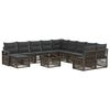 vidaXL Set Divano da Giardino 12 pz Grigio polyrattan