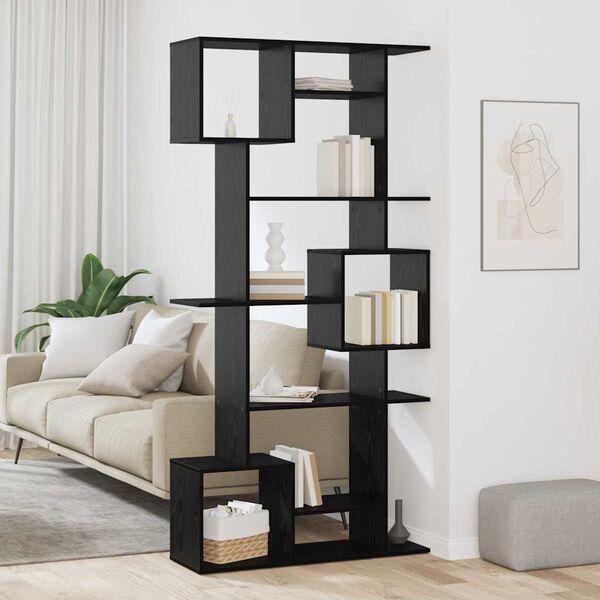 vidaXL Armadio per Libri Rovere Nero 92 x 29 x 188 cm