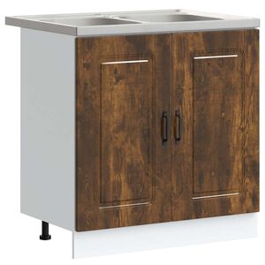 vidaXL Mobile da cucina Kalmar 2 pcs Marrone 80 x 46 x 81.5 cm
