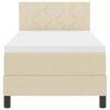 vidaXL Letto a molle con materasso Crema 80 x 200 cm Tessuto