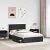 vidaXL Letto con Contenitore Nero 135 x 190 cm Legno multistrato