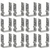 vidaXL Ancoraggi per recinzione 12 pz argento 10x6x15 cm acciaio zincato