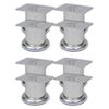 vidaXL Piedini Rotondi per Divani 8 pz Cromati 60 mm