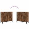 vidaXL Credenza Rovere fum&eacute; 89,5 x 33 x 82 cm Legno multistrato