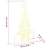 vidaXL Albero di Natale con 240 LED Bianco caldo 150 cm Acrilico