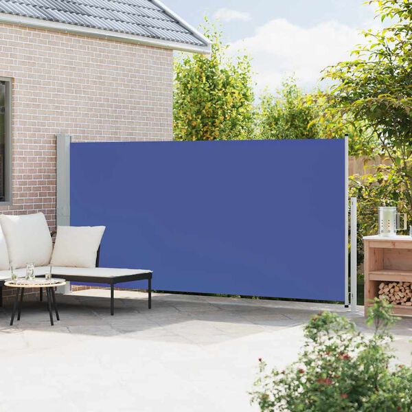 vidaXL Tenda Laterale Retrattile per Patio 180x500 cm Blu