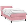 vidaXL Giroletto a Molle con Materasso Rosa 80x220 cm Velluto