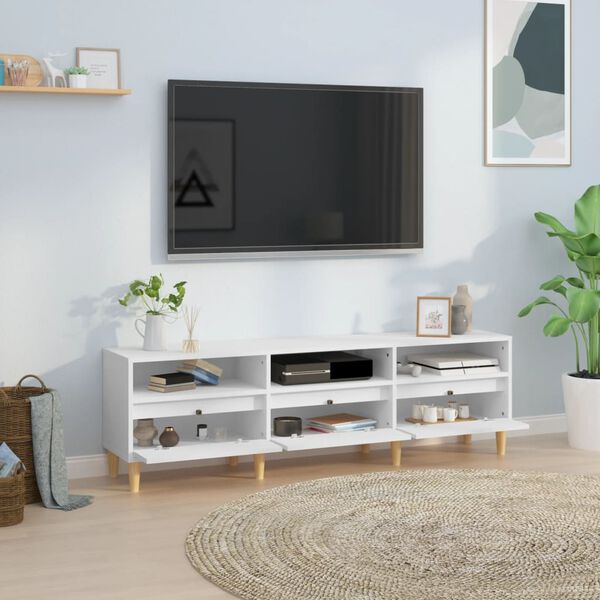 vidaXL Mobile Porta TV Bianco 150x30x44,5 cm in Legno Multistrato