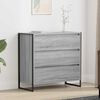 vidaXL Credenza Grigio Sonoma 79 x 36 x 75.5 cm Legno multistrato