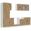 vidaXL Set Mobili da Cucina 8 pz Kalmar Rovere Artigianale Truciolato