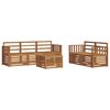 vidaXL Set divani 6 pcs Naturale Legno di Acacia Massello