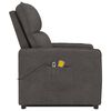vidaXL Poltrona Alzapersona Massaggio Grigio Scuro Tessuto Microfibra