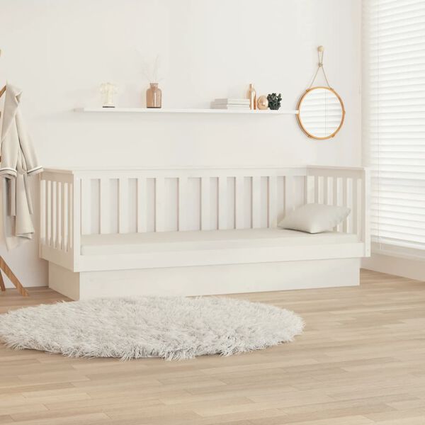 vidaXL Dormeuse senza Materasso Bianco 75x190 cm in Legno di Pino