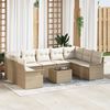 vidaXL Set Divano da Giardino 10 pcs Marrone polyrattan