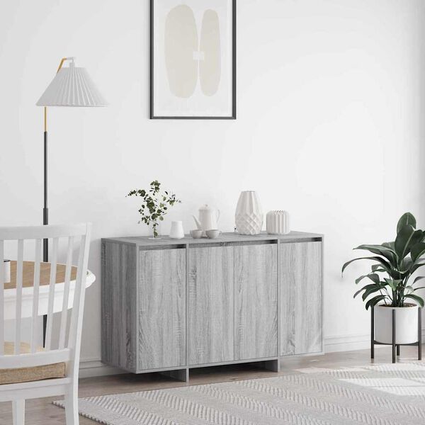 vidaXL Credenza Grigio sonoma 120 x 41 x 75 cm Legno multistrato