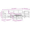 vidaXL Set Divani da Giardino 6pz con Cuscini in Legno Massello Grigio