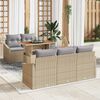 vidaXL Set da Pranzo per Giardino Beige e grigio 100 x 55 x 73 cm