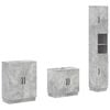 vidaXL Set di armadietti da bagno in 3 pezzi HOORN Grigio Cemento