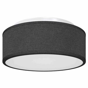 vidaXL Lampada da soffitto Nero 30 x 30 x 13,5 cm Tessuto