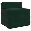 vidaXL Divano Letto Pieghevole Verde Scuro 200 x 70 x 15 cm Velluto
