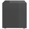 vidaXL Mobili Porta TV 4pz Grigio Lucido 37x35x37 cm Legno Multistrato