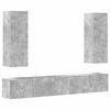 vidaXL Set di Mobili Porta TV 5 pz Grigio Cemento in Legno Multistrato