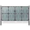 vidaXL Cancello per Recinzione a una Porta Nero 300x150 cm