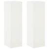 vidaXL Supporto per piante 2 pcs Bianco 30 x 30 x 100 cm Acciaio