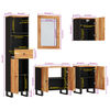 vidaXL Set Mobili da Bagno 5 pz in Legno Massello di Acacia