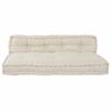 vidaXL Cuscino per Divano Pallet 2 pcs Crema 120 x 80 x 38 cm Tessuto