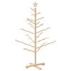 vidaXL Albero di Natale in legno con supporto Naturale 125 cm