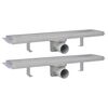 vidaXL Scarico Doccia Lineare 2 pz 530x140 mm in Acciaio Inossidabile