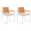 vidaXL Sedie da Giardino 2 pz con Cuscini in Legno Acacia e Acciaio