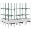 vidaXL Fioriera da Giardino con Graticcio Bianco 160x120x142,5cm in PP