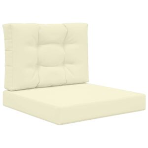 vidaXL Cuscino per divano da esterno 2 pcs Crema Poliestere