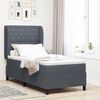 vidaXL Letto a molle con materasso Grigio scuro 190 x 90 cm Velluto