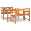 vidaXL Set da Pranzo per Giardino 3 pz in Legno Massello di Teak