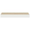 vidaXL Scaffali a Parete 4 pz Rovere e Bianco 50x23x3,8 cm in MDF