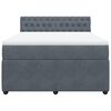 vidaXL Giroletto a Molle con Materasso Grigio Scuro 140x200 cm Velluto