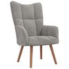 vidaXL Sedia Relax Grigio Chiaro in Velluto