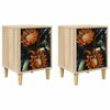 vidaXL Armadio da Notte LOCHEM 2 pz Rovere Sonoma 36 x 33 x 50 cm